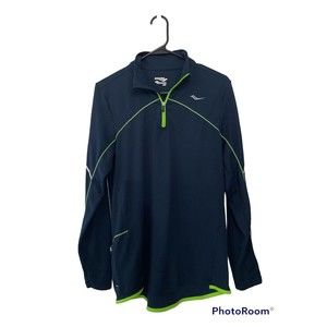 Men's Saucony Long Sleeve, Quarter Zip Running Shirt - Breathable, Reflective